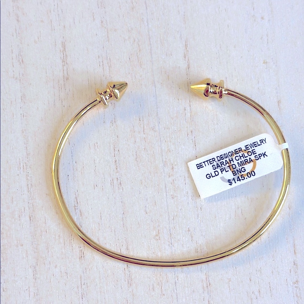 Sarah Chloe Gold Plated Mira Spike Bangle